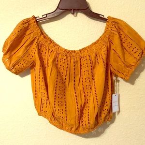 Off the shoulder crop top